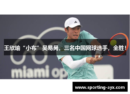 王欣瑜“小布”吴易昺，三名中国网球选手，全胜！
